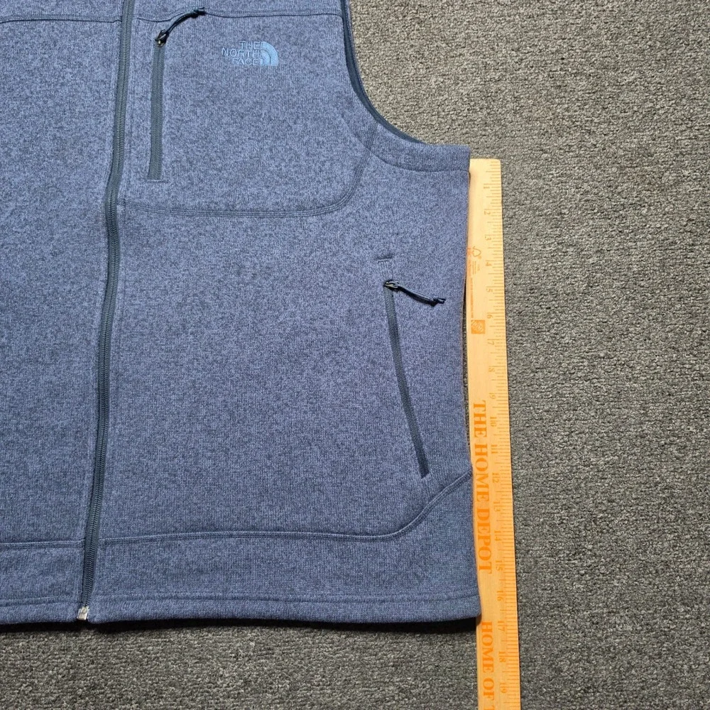 The North Face Gordon Lyons Vest Blue Mens XXL Fleece Sweater Knit Outdoors Hike